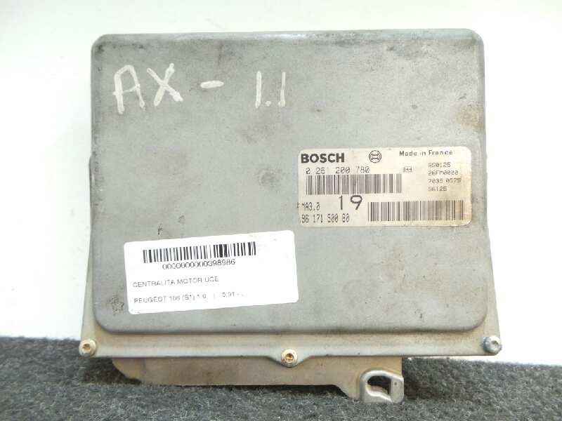 Recambio de centralita motor uce para peugeot 106 (s1) 1.0 referencia OEM IAM 0261200780-9617150080  BOSCH