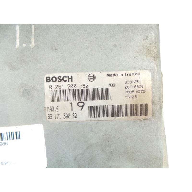 Recambio de centralita motor uce para peugeot 106 (s1) 1.0 referencia OEM IAM 0261200780-9617150080  BOSCH