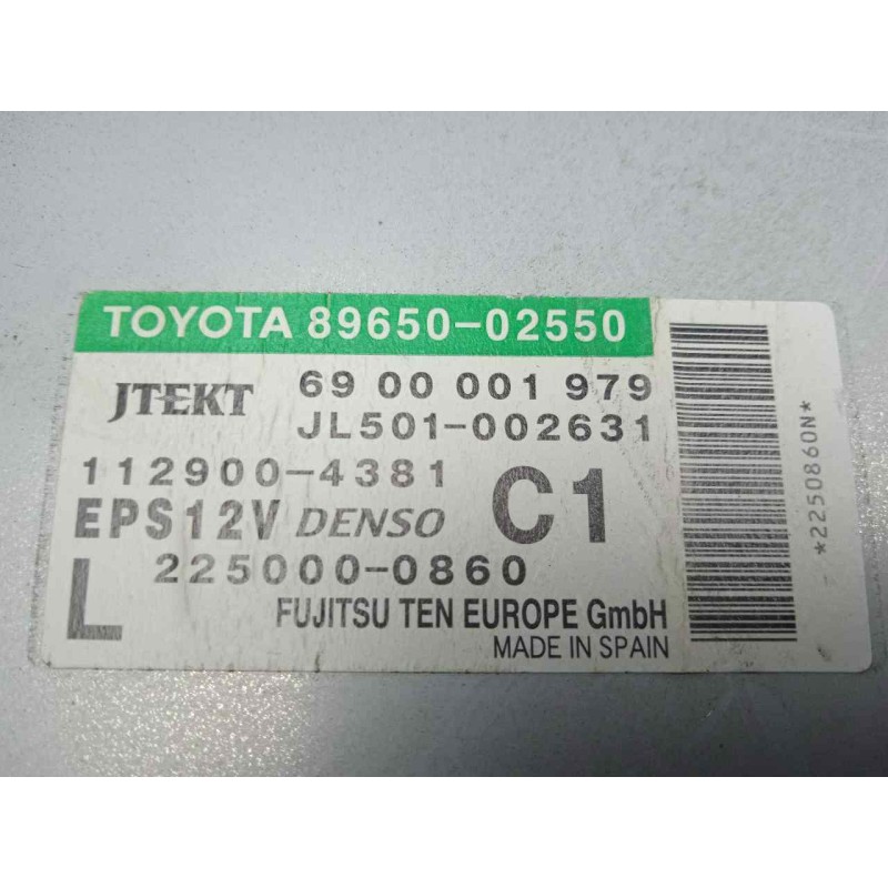 Recambio de modulo electronico para toyota auris 1.4 turbodiesel cat referencia OEM IAM 8965002550-JL501002631-1129004381-225000