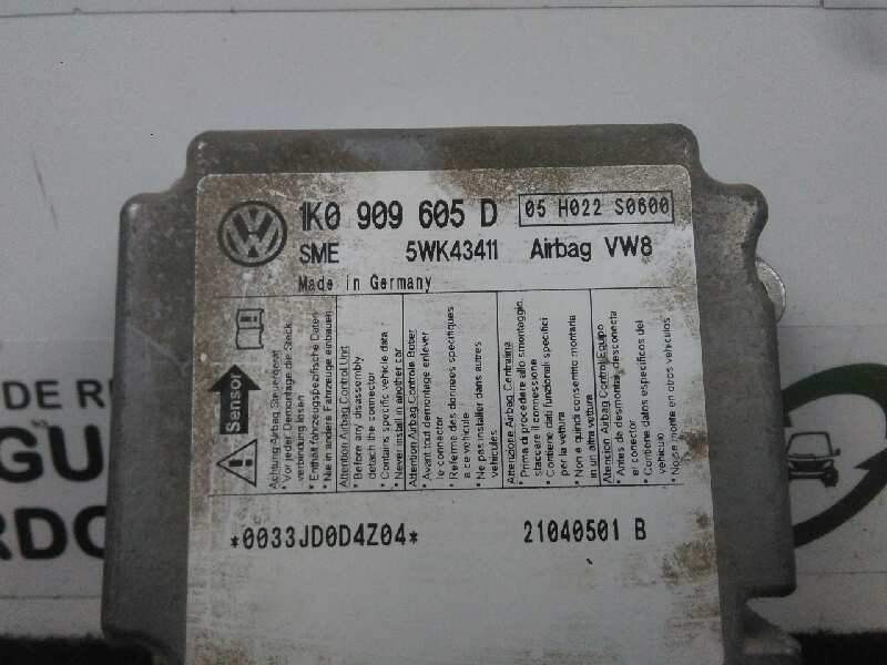 Recambio de centralita airbag para seat altea (5p1) 1.9 tdi referencia OEM IAM 5WK43411-1K0909605D SIEMENS 