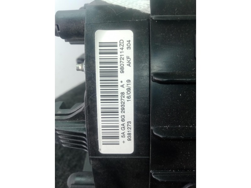 Recambio de airbag delantero izquierdo para peugeot 208 1.2 12v vti referencia OEM IAM 98072114ZD-9381273-2932728A  