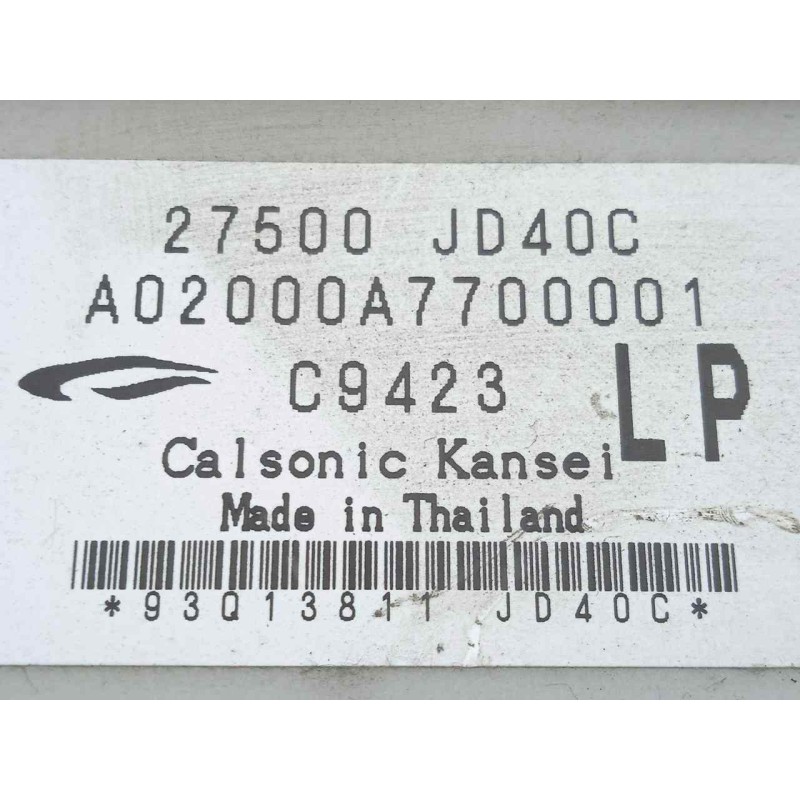 Recambio de mando climatizador para nissan qashqai (j10) 1.6 16v cat referencia OEM IAM 27500JD40C-A02000A7700001  