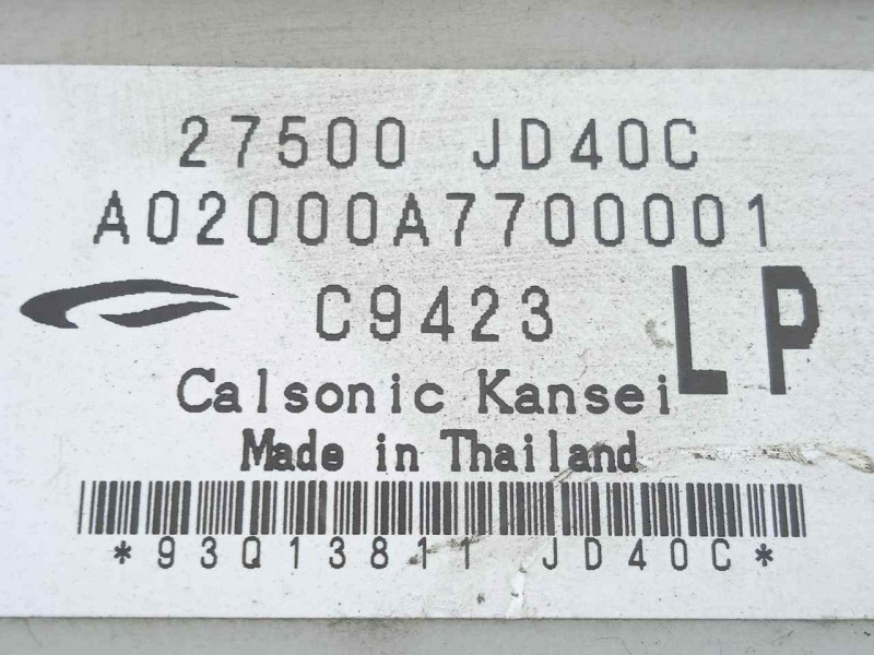 Recambio de mando climatizador para nissan qashqai (j10) 1.6 16v cat referencia OEM IAM 27500JD40C-A02000A7700001  