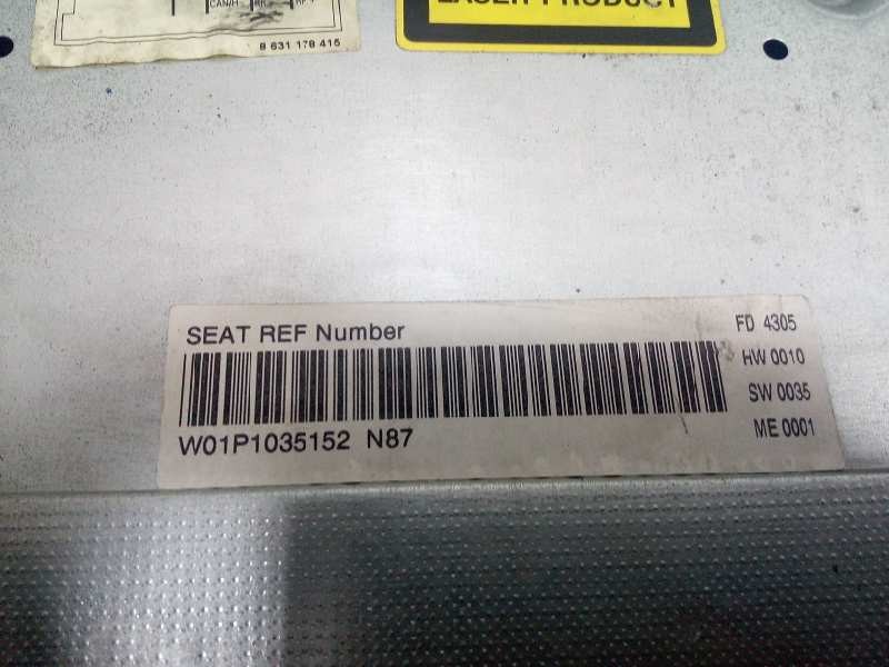 Recambio de sistema audio / radio cd para seat leon (1p1) 1.9 tdi referencia OEM IAM 1P1035152N87-7645671366  RADIO+CD