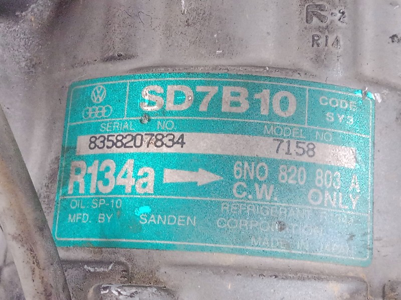 Recambio de compresor aire acondicionado para volkswagen polo berlina (6n1) 1.4 referencia OEM IAM 7158 SANDEN SD7B10