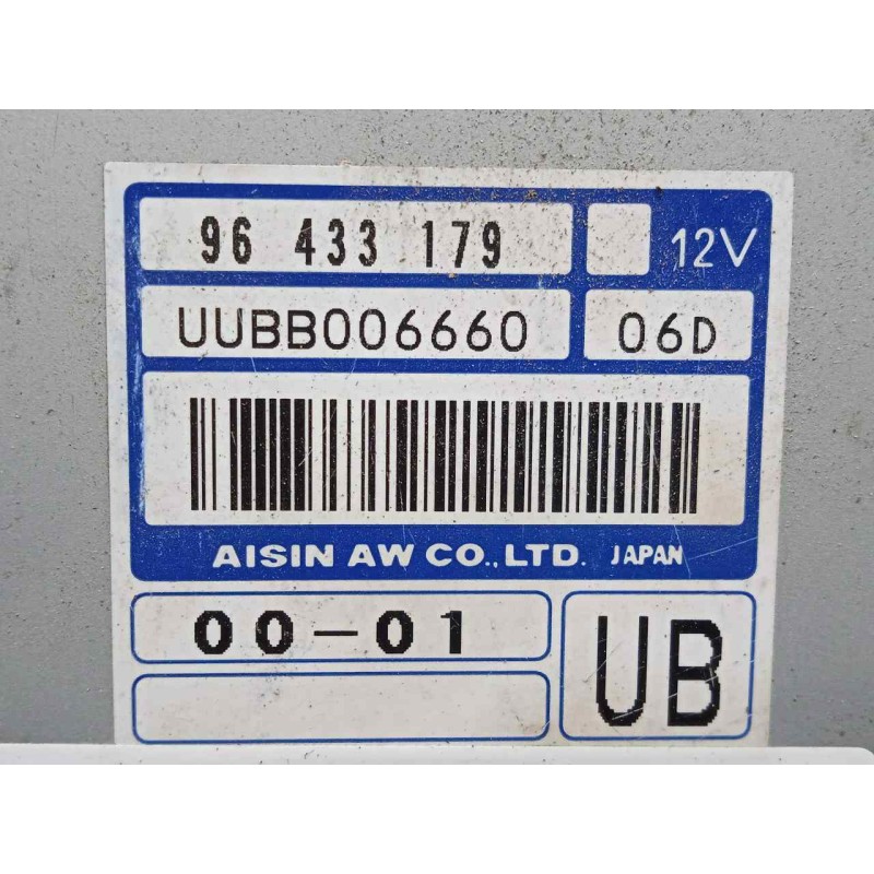Recambio de centralita cambio automatico para chevrolet aveo 1.4 cat referencia OEM IAM 96433179  
