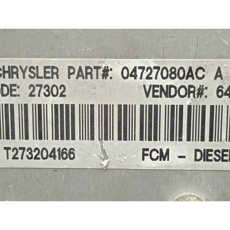 Recambio de modulo electronico para chrysler voyager (rg) 2.5 crd cat referencia OEM IAM 04727080AC-T273204166  