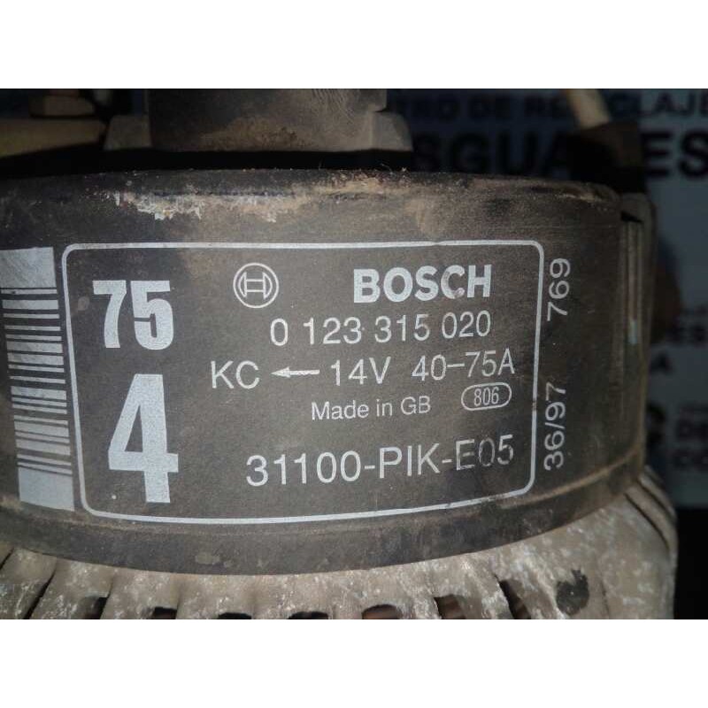Recambio de alternador para honda civic berlina .5 (ma/mb) 1.5 referencia OEM IAM 0123315020-31100PIKE05 POLEA FIJA 75A