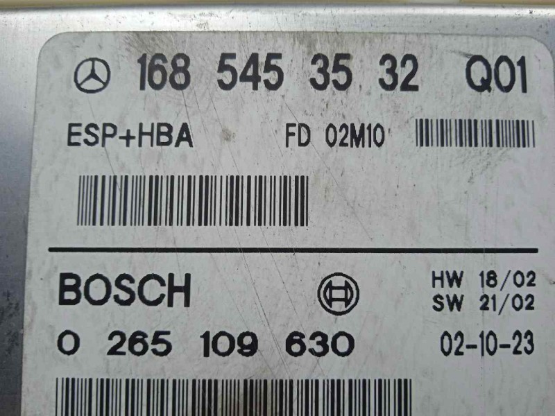 Recambio de centralita abs para mercedes-benz clase a (w168) 1.6 cat referencia OEM IAM 0265109630-1685453532  