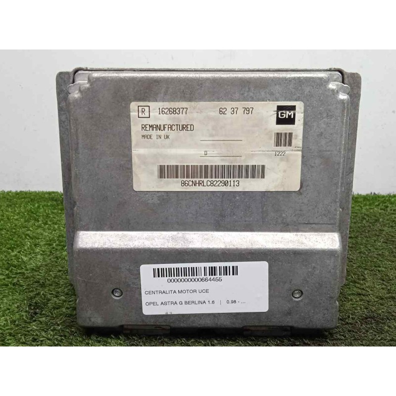 Recambio de centralita motor uce para opel astra g berlina 1.6 referencia OEM IAM 16268377-6237797  GM