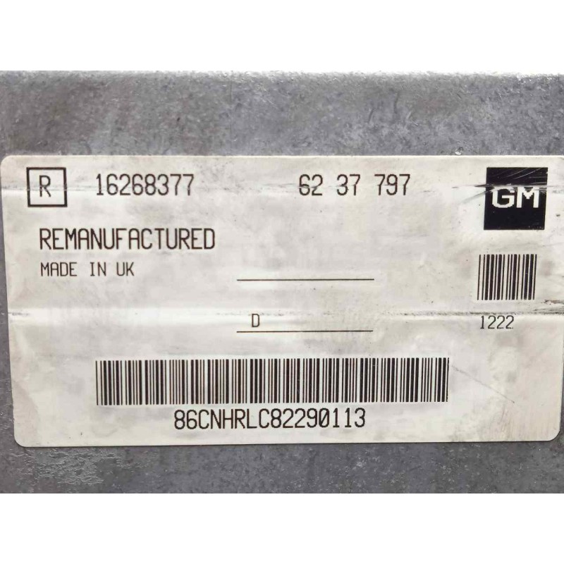 Recambio de centralita motor uce para opel astra g berlina 1.6 referencia OEM IAM 16268377-6237797  GM
