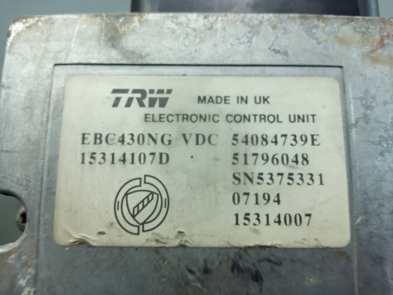 Recambio de abs para fiat croma (194) referencia OEM IAM EBC430NG-15314107D-54084739E-51796048  