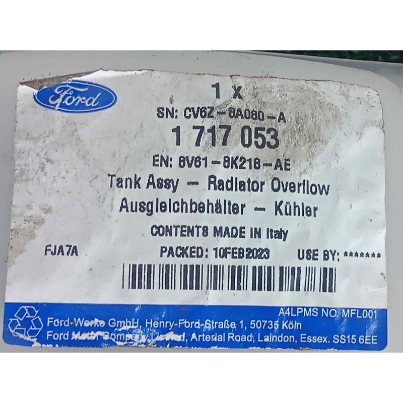 Recambio de deposito expansion para ford kuga (cbs) 1.5 ecoboost cat referencia OEM IAM 8V618K218AE  