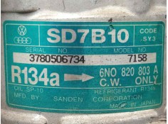 Recambio de compresor aire acondicionado para volkswagen polo berlina (6n1) referencia OEM IAM SD7B107158 SANDEN SD7B10 2