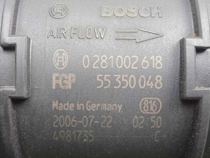 Recambio de caudalimetro para chevrolet captiva 2.0 diesel cat referencia OEM IAM 0281002618-55350048  