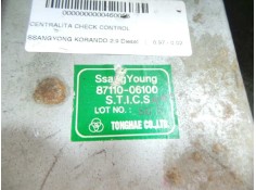Recambio de centralita check control para ssangyong korando 2.9 diesel referencia OEM IAM 8711006100   2