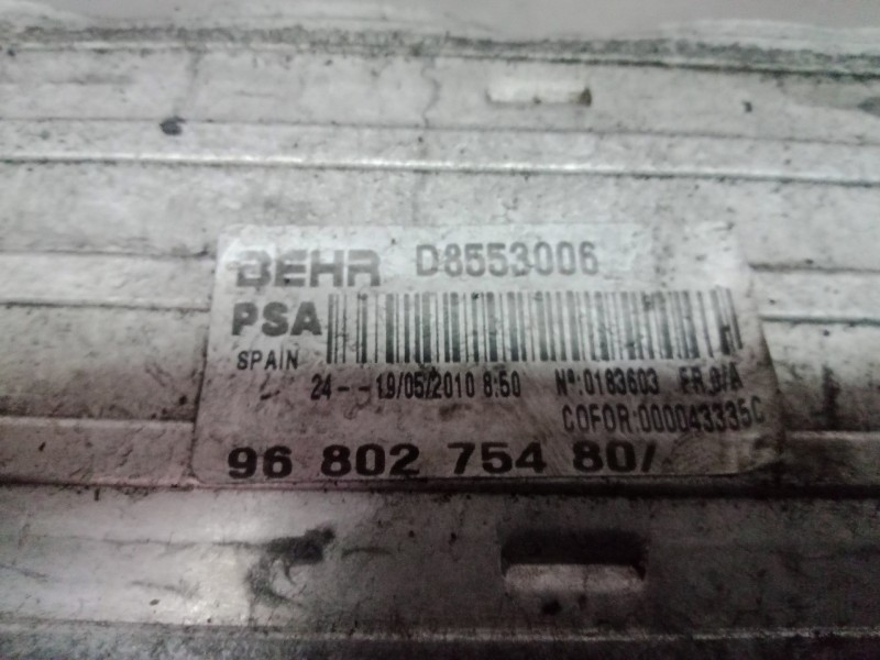 Recambio de intercooler para citroën c3 picasso 1.6 16v hdi referencia OEM IAM 9680275480 45CM - X - 15.5CM MODELO PARA ABRAZADE