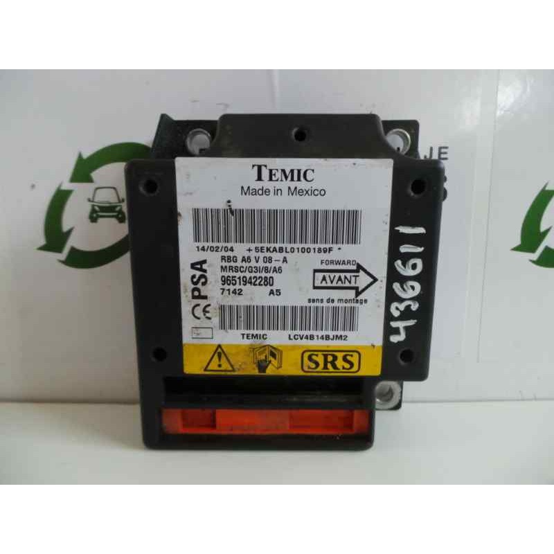 Recambio de centralita airbag para citroën c2 1.4 hdi referencia OEM IAM 9651942280 TEMIC 