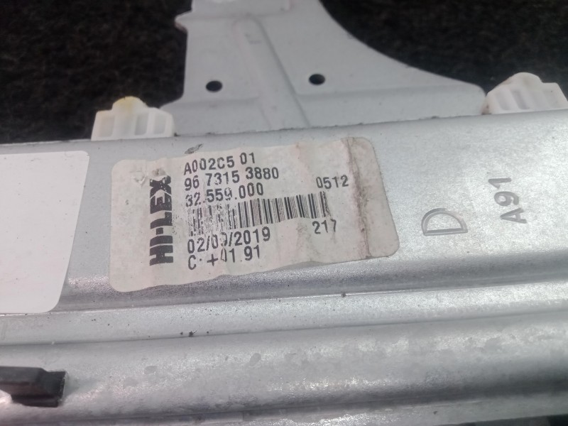 Recambio de elevalunas trasero derecho para peugeot 208 1.2 12v vti referencia OEM IAM 9673153880-A002C501-32559000  