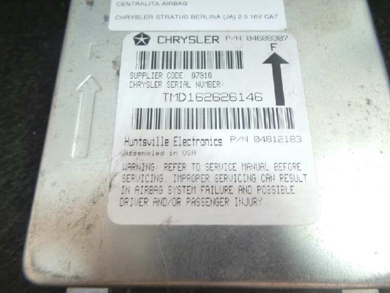 Recambio de centralita airbag para chrysler stratus berlina (ja) 2.0 16v cat referencia OEM IAM 04608307-TMD162626146-04812183  