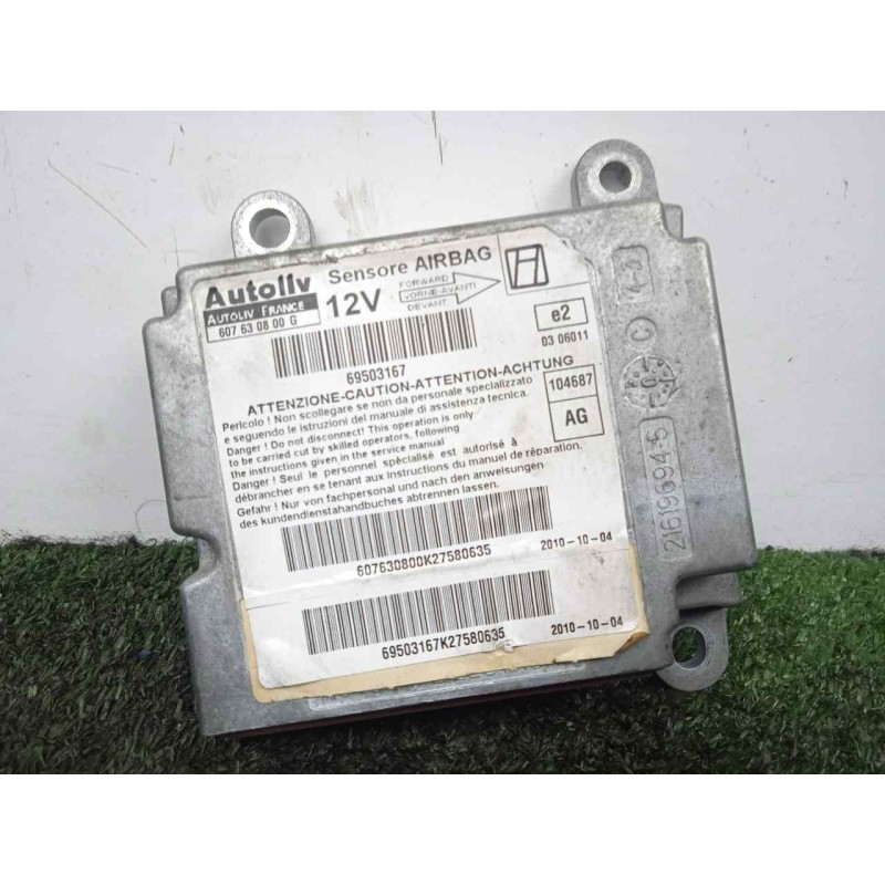 Recambio de centralita airbag para iveco daily pr 2.3 diesel cat referencia OEM IAM 607630800G  