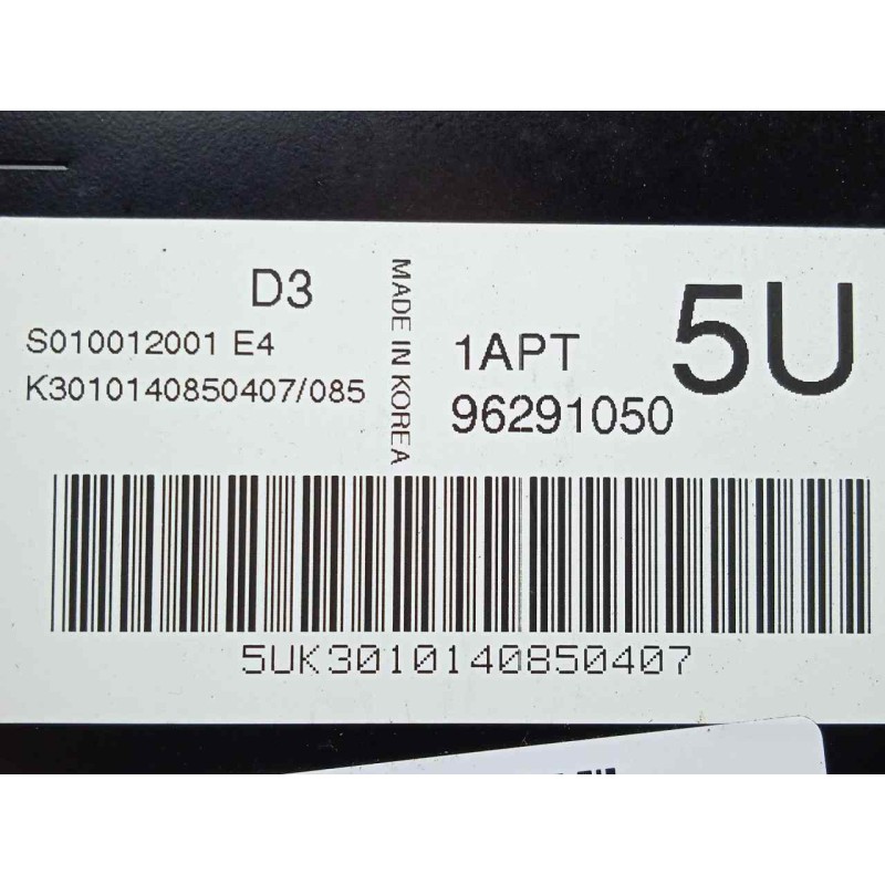 Recambio de centralita motor uce para daewoo matiz 0.8 cat referencia OEM IAM 96291050-S010012001  SIEMENS