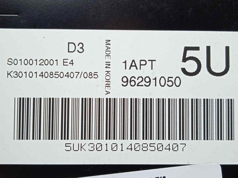 Recambio de centralita motor uce para daewoo matiz 0.8 cat referencia OEM IAM 96291050-S010012001  SIEMENS