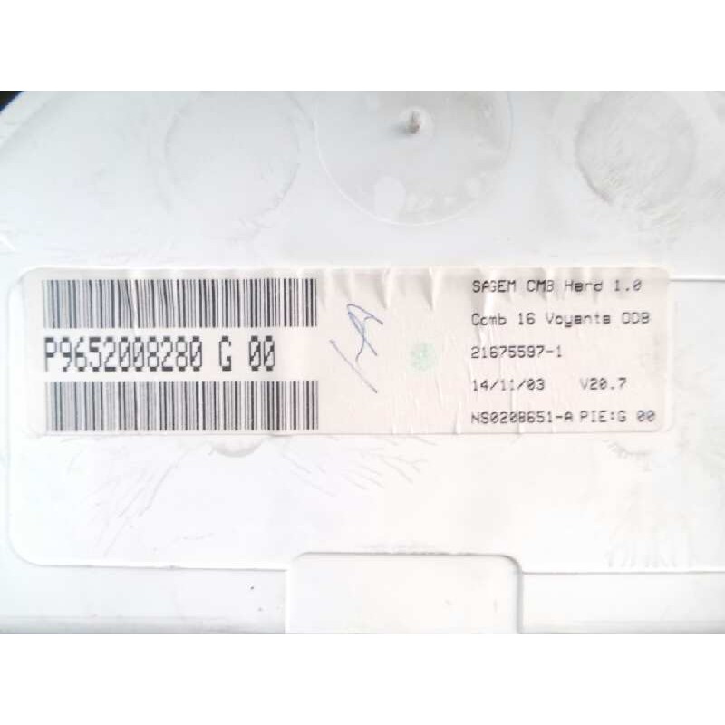Recambio de cuadro instrumentos para citroën c3 1.4 hdi referencia OEM IAM P9652008280G00-NS0208651A-216755971  SAGEM