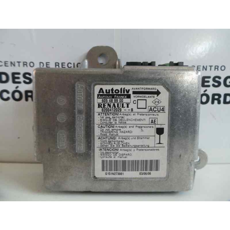 Recambio de centralita airbag para renault megane ii berlina 5p referencia OEM IAM 605489900-8200412029B AUTOLIV 
