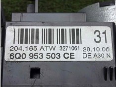 Recambio de mando luces para volkswagen polo (9n3) 1.4 tdi referencia OEM IAM 6Q0953503CE MANDO.DOBLE  2