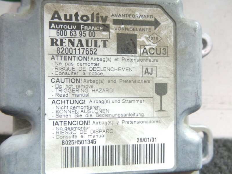 Recambio de centralita airbag para renault scenic (ja..) 1.9 dti diesel referencia OEM IAM 600639500-8200117652-AJ AUTOLIV 