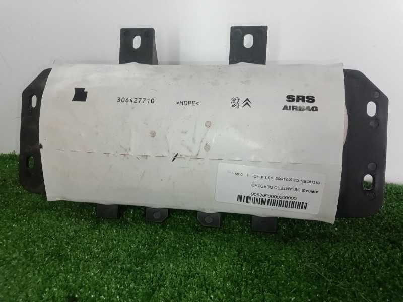 Recambio de airbag delantero derecho para citroën c3 1.4 hdi referencia OEM IAM 9801846680  