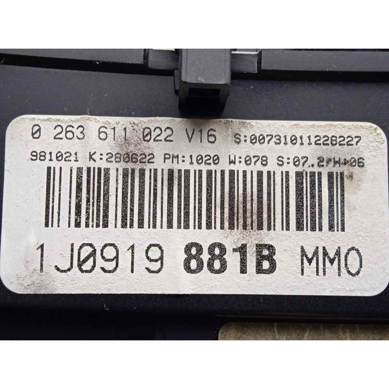 Recambio de cuadro instrumentos para volkswagen golf iv berlina (1j1) 1.6 referencia OEM IAM 1J0919881B-0263611022 MOTOMETER 