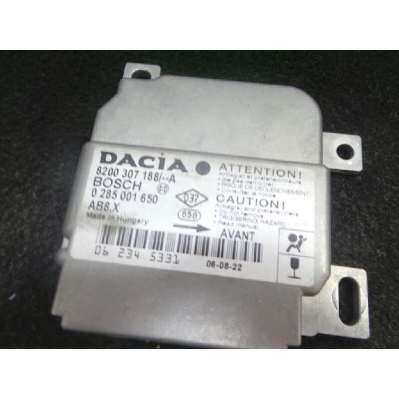 Recambio de centralita airbag para dacia logan 1.4 cat referencia OEM IAM 0285001650-8200307188A  BOSCH