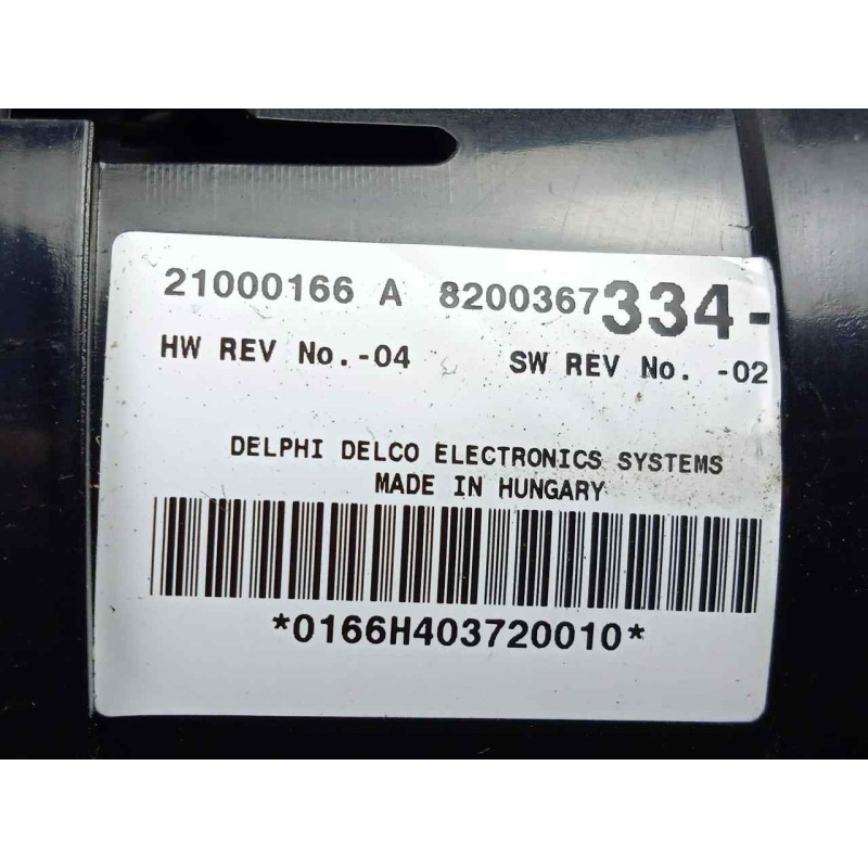 Recambio de mando climatizador para renault espace iv (jk0) 3.5 v6 referencia OEM IAM 8200367334-21000166A  