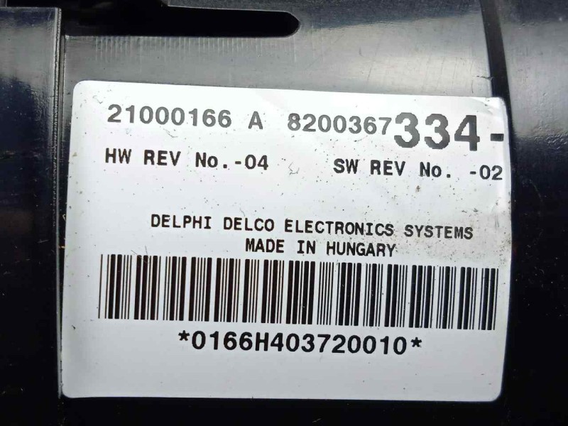 Recambio de mando climatizador para renault espace iv (jk0) 3.5 v6 referencia OEM IAM 8200367334-21000166A  