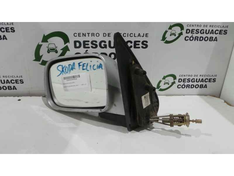 Recambio de retrovisor izquierdo para skoda felicia berlina ( 791) referencia OEM IAM  MANUAL GRIS PLATA