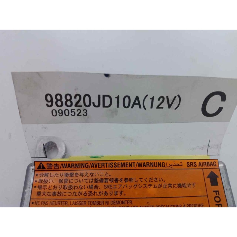 Recambio de centralita airbag para nissan qashqai (j10) 2.0 dci turbodiesel cat referencia OEM IAM 98820JD10A  