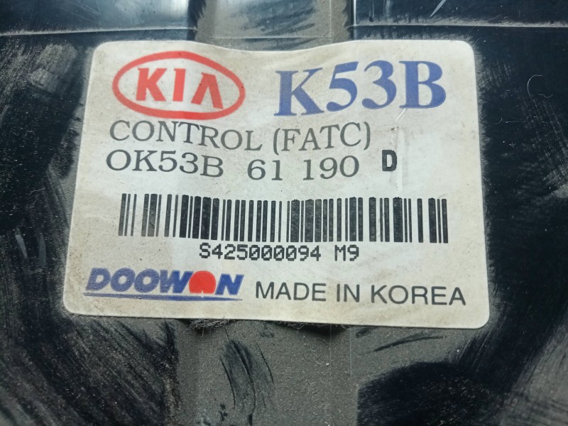 Recambio de mando climatizador para kia carnival ii 2.9 crdi cat referencia OEM IAM 0K53B61190D  