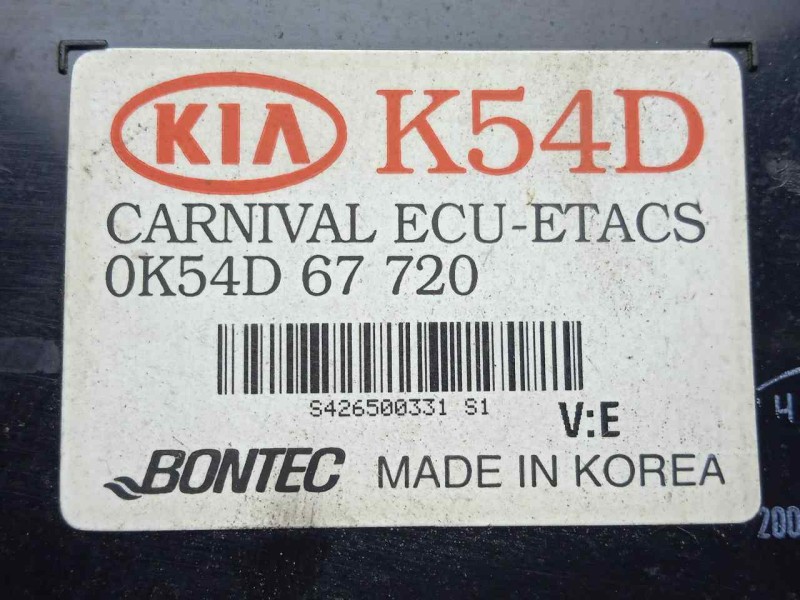 Recambio de modulo electronico para kia carnival ii 2.9 crdi cat referencia OEM IAM 0K54D67720  