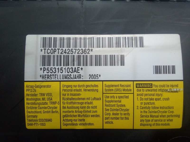 Recambio de airbag delantero derecho para jeep cherokee (kj) 2.8 crd cat referencia OEM IAM P55315103AE  