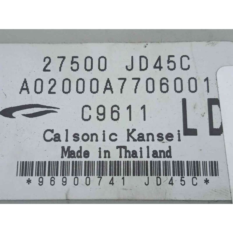 Recambio de mando climatizador para nissan qashqai (j10) 2.0 dci turbodiesel cat referencia OEM IAM 27500JD45C  