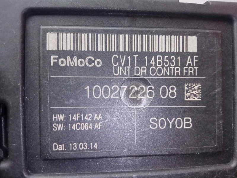 Recambio de modulo electronico para ford fiesta (ccn) 1.25 16v cat referencia OEM IAM CV1T14B531AF-14F144AA-14C108AF  