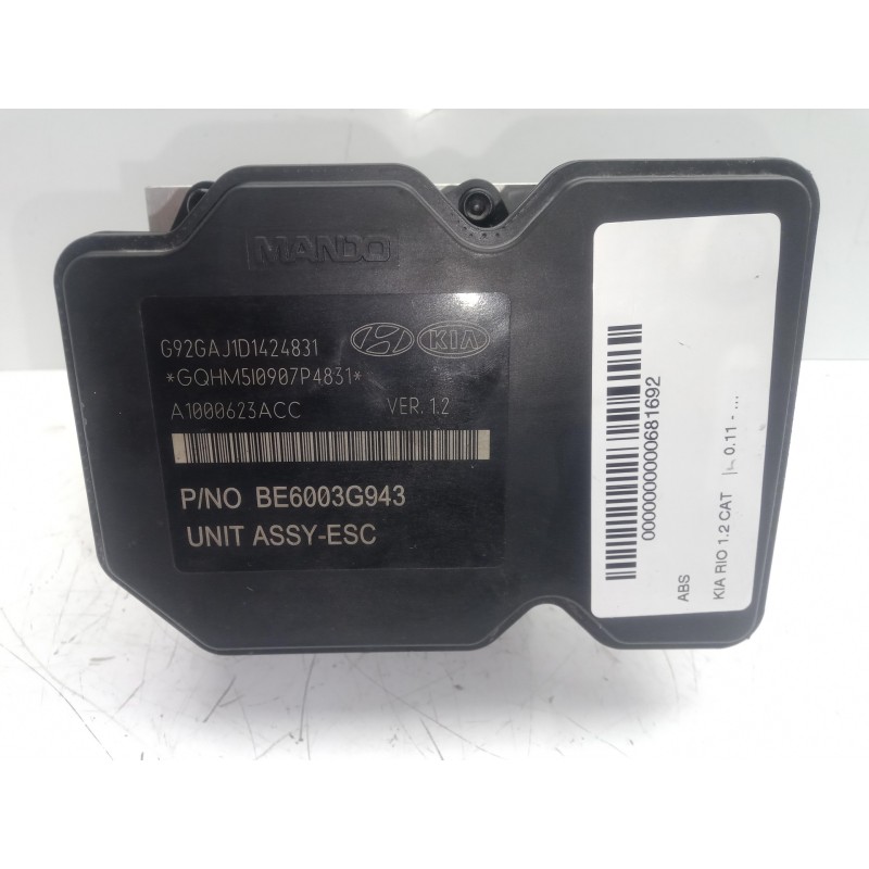 Recambio de abs para kia rio 1.2 cat referencia OEM IAM 589201W570-MGH60BH6013G943-BE6003G943-A1000623ACC-G92GAJ  
