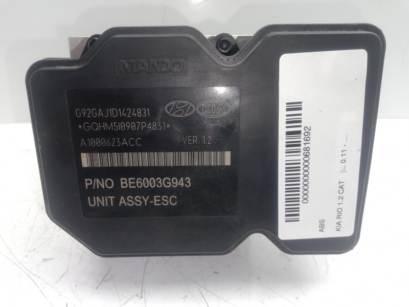 Recambio de abs para kia rio 1.2 cat referencia OEM IAM 589201W570-MGH60BH6013G943-BE6003G943-A1000623ACC-G92GAJ  
