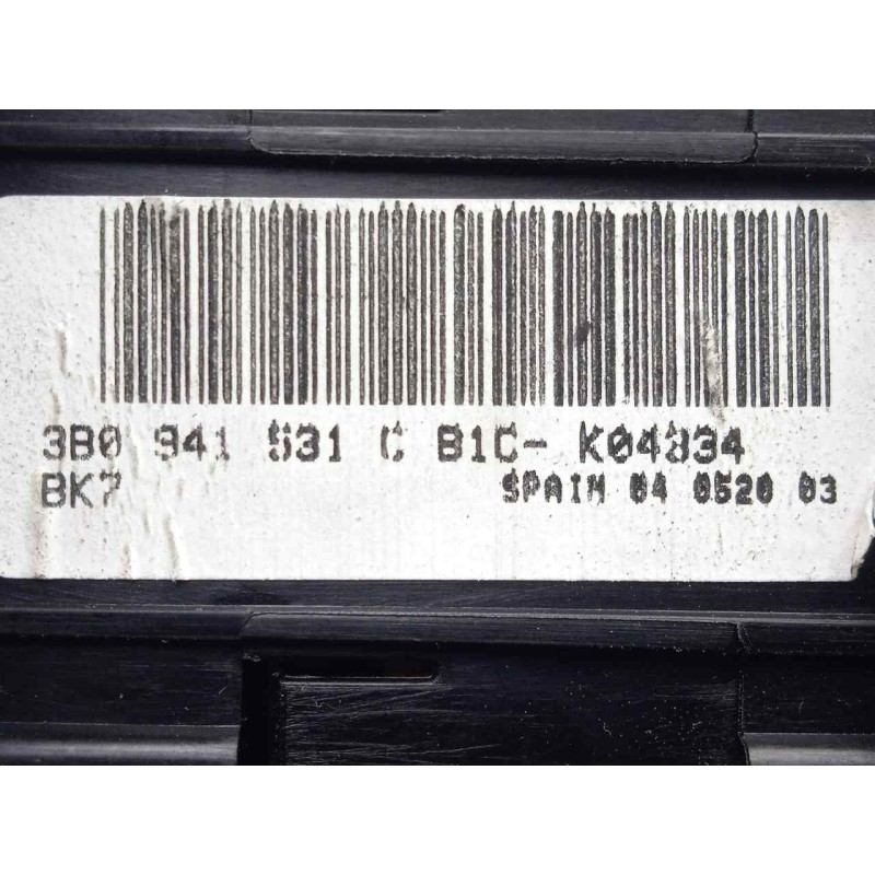 Recambio de interruptor luces para skoda superb (3u4) 1.9 tdi referencia OEM IAM 3B0941531C 2.ANTINIEBLAS 