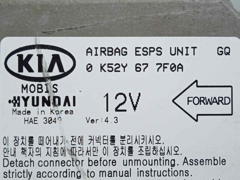 Recambio de centralita airbag para kia carnival ii 2.9 crdi cat referencia OEM IAM 0K52Y677F0A  