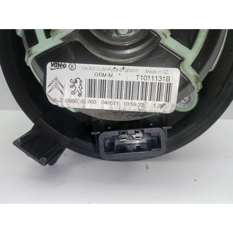 Recambio de motor calefaccion para peugeot 308 1.6 hdi fap referencia OEM IAM T1011131B VALEO 2.PINES