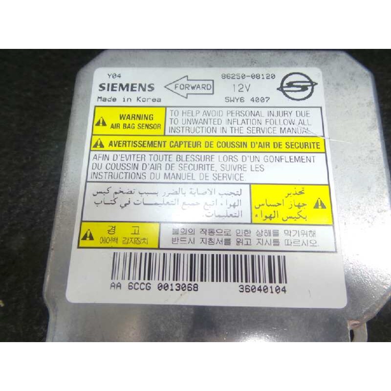 Recambio de centralita airbag para ssangyong rexton 2.7 turbodiesel cat referencia OEM IAM 8625008120-36040104 SIEMENS 