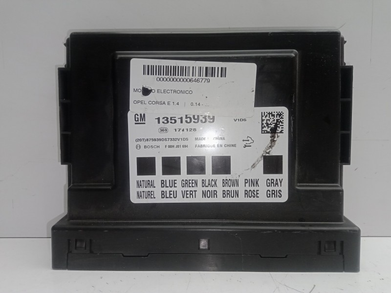 Recambio de modulo electronico para opel corsa e 1.4 referencia OEM IAM 13515939-F00HJ01694  